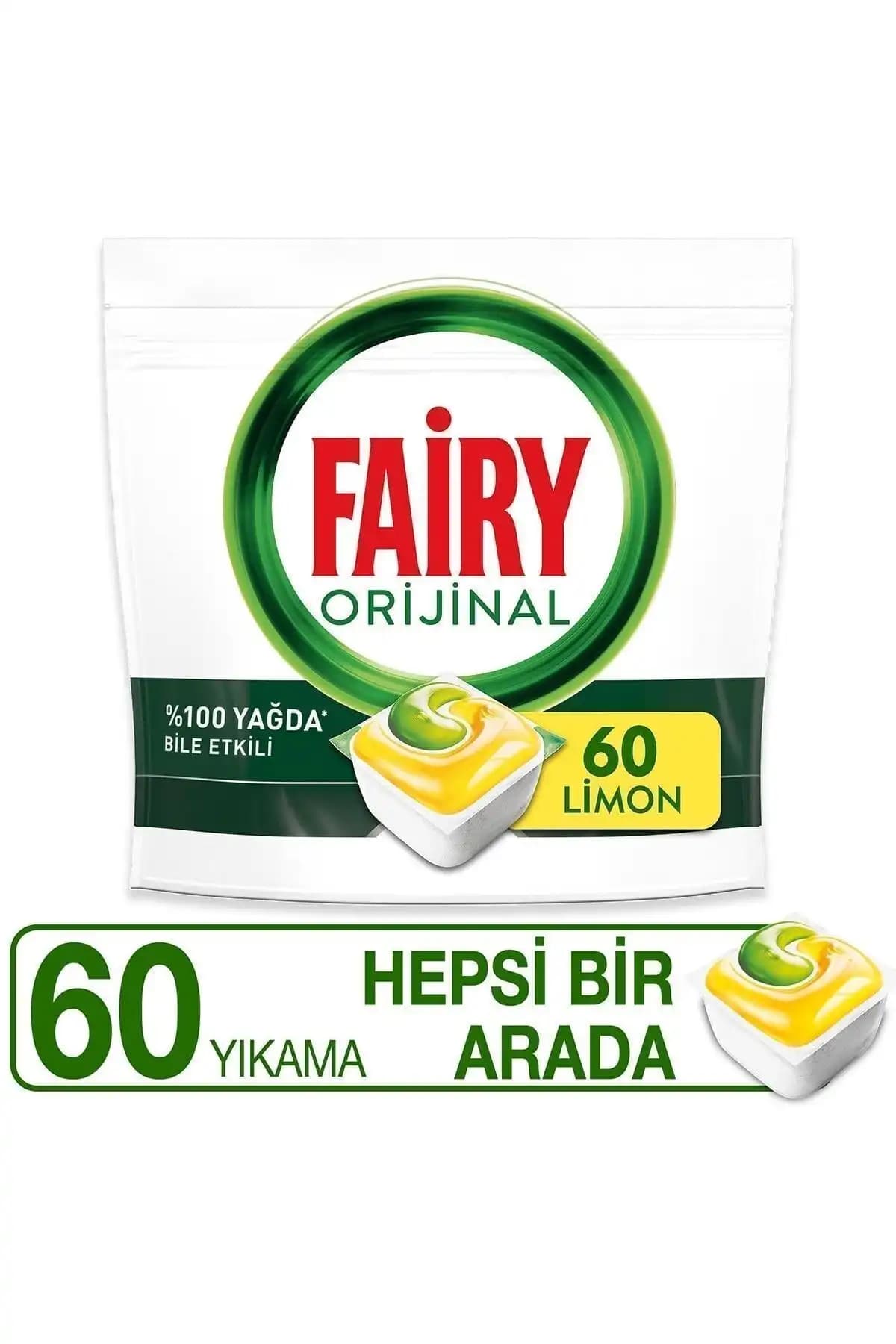 Fairy Hepsi Bir Arada Bulaşık Makinesi Tableti Yüksek Temizlik ve Parlaklık Sağlar