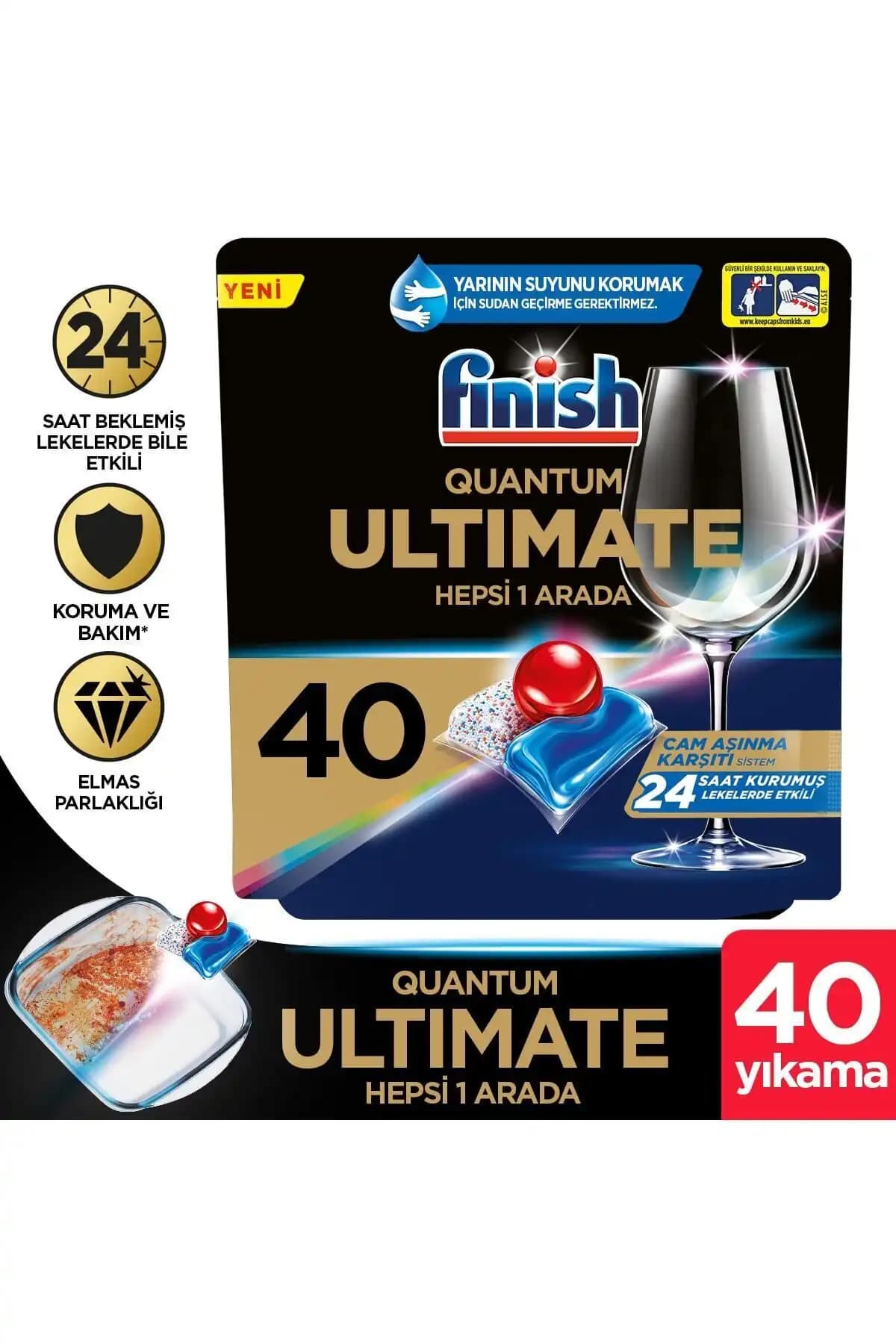 Finish Quantum Ultimate Bulaşık Makinesi Deterjanı: Güçlü Temizlik ve Parlatma Özellikleri