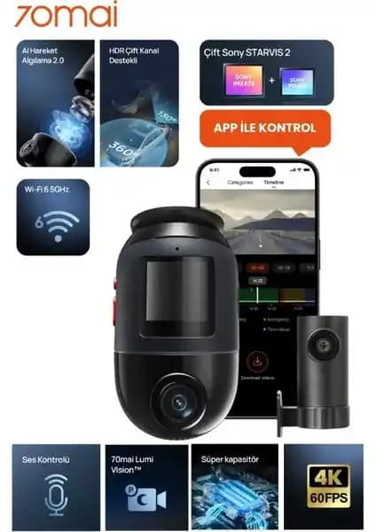 70MAI Omni X800-2 ve Mieco A7 Araç Kameraları Karşılaştırması: Hangi Model Daha İyi