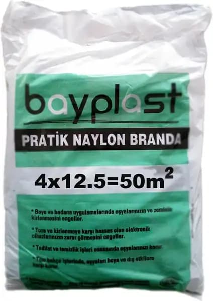 Bayplast Naylon Branda ve İzmir Fırça Pratik Branda Karşılaştırması 50 m2 Boya Örtüsü 1