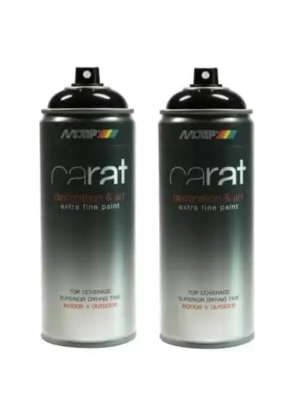 Motip Carat Sprey Boya Karşılaştırması: Metalik Siyah ve Mat Siyah Özellikleri 2