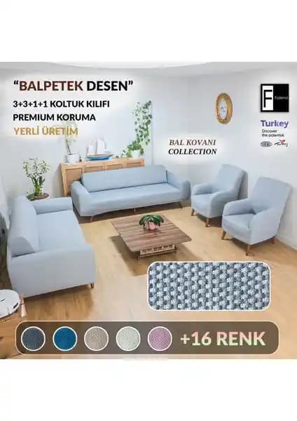 Faiend Açık-Gri ve Likrali Esnek 3 Kişilik Chester Koltuk Kılıfı Karşılaştırması
