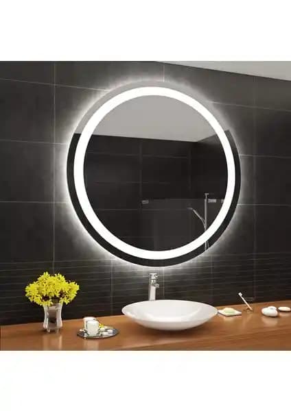 Mirrorland 70 cm Çapında LED Işıklı Ayna Karşılaştırması Modern Dekorasyon İçin Uygun