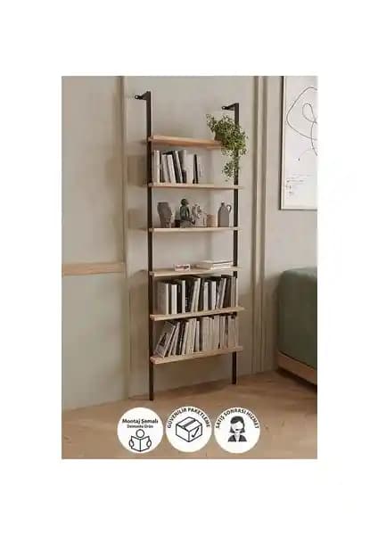 Modern ve Şık 6 Raflı Duvara Monte Kitaplık Karşılaştırması