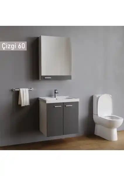 Wons Era Çizgi 60 cm Antrasit ve Era Wons Çizgi 50 cm Beyaz MDF Banyo Dolabı Karşılaştırması