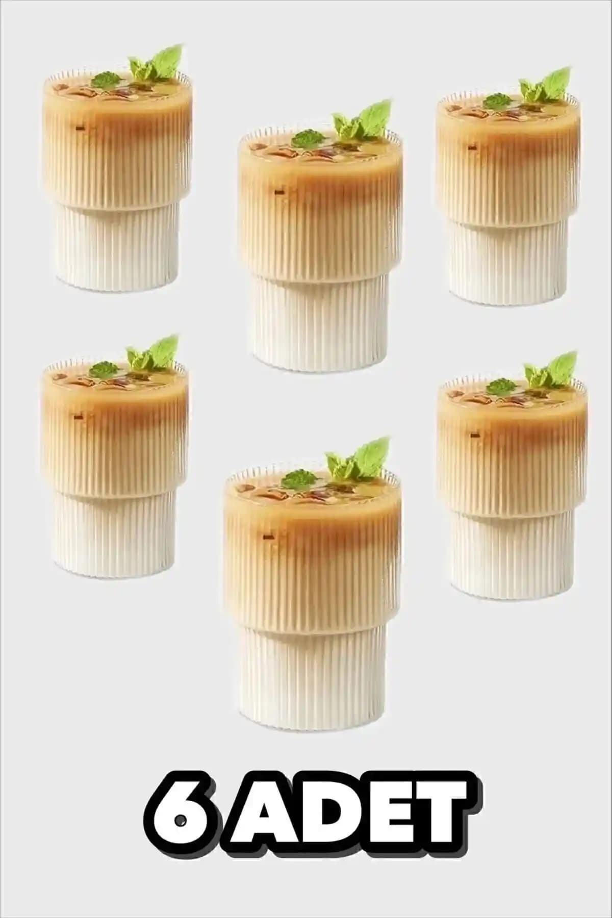 6'lı Origami Stil Mika Plastik Bardaklar - Şık ve Dayanıklı İçecek Sunumları