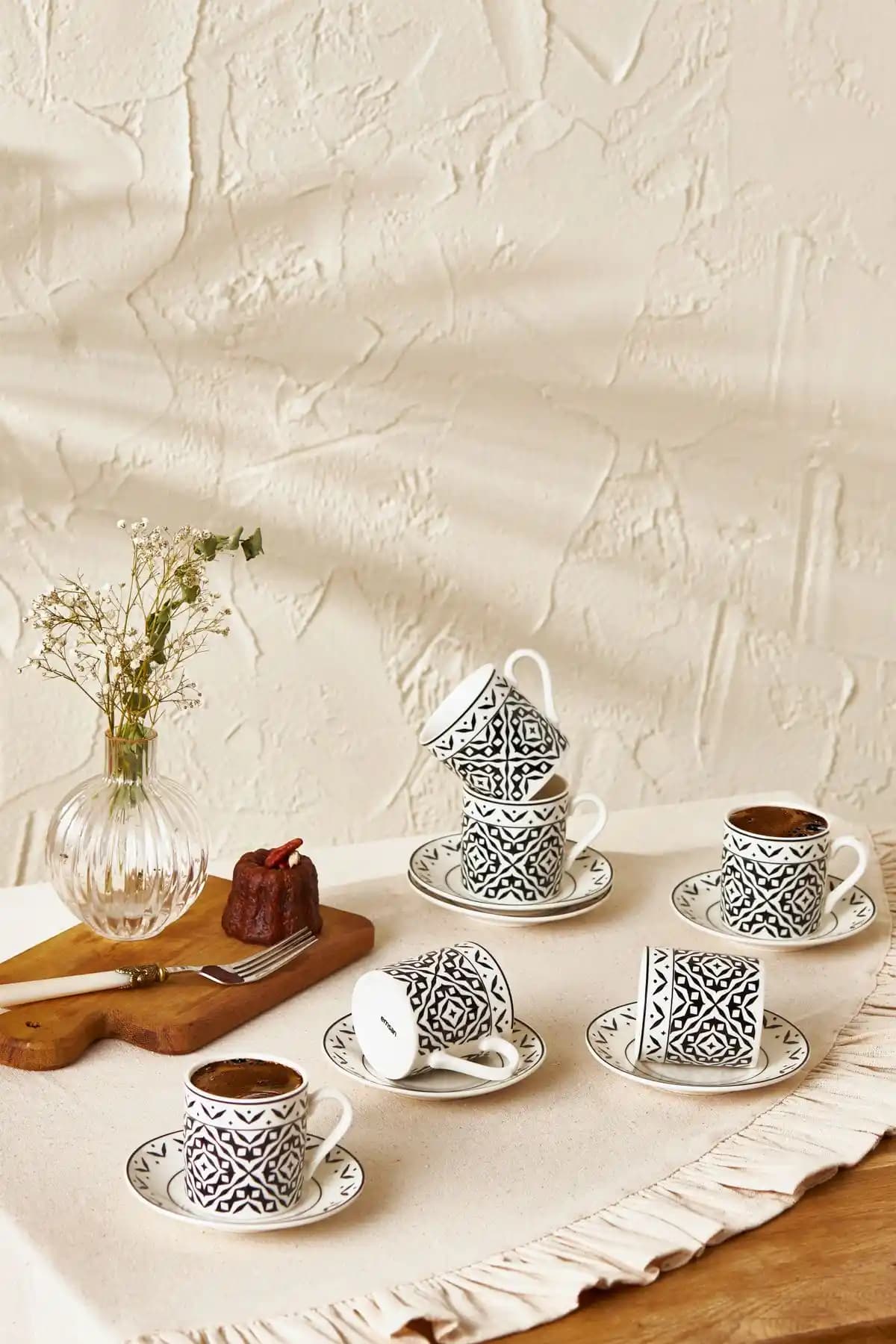 Emsan Verano New Bone 6 Kişilik Kahve Fincan Takımı Modern ve Dayanıklı Tasarım