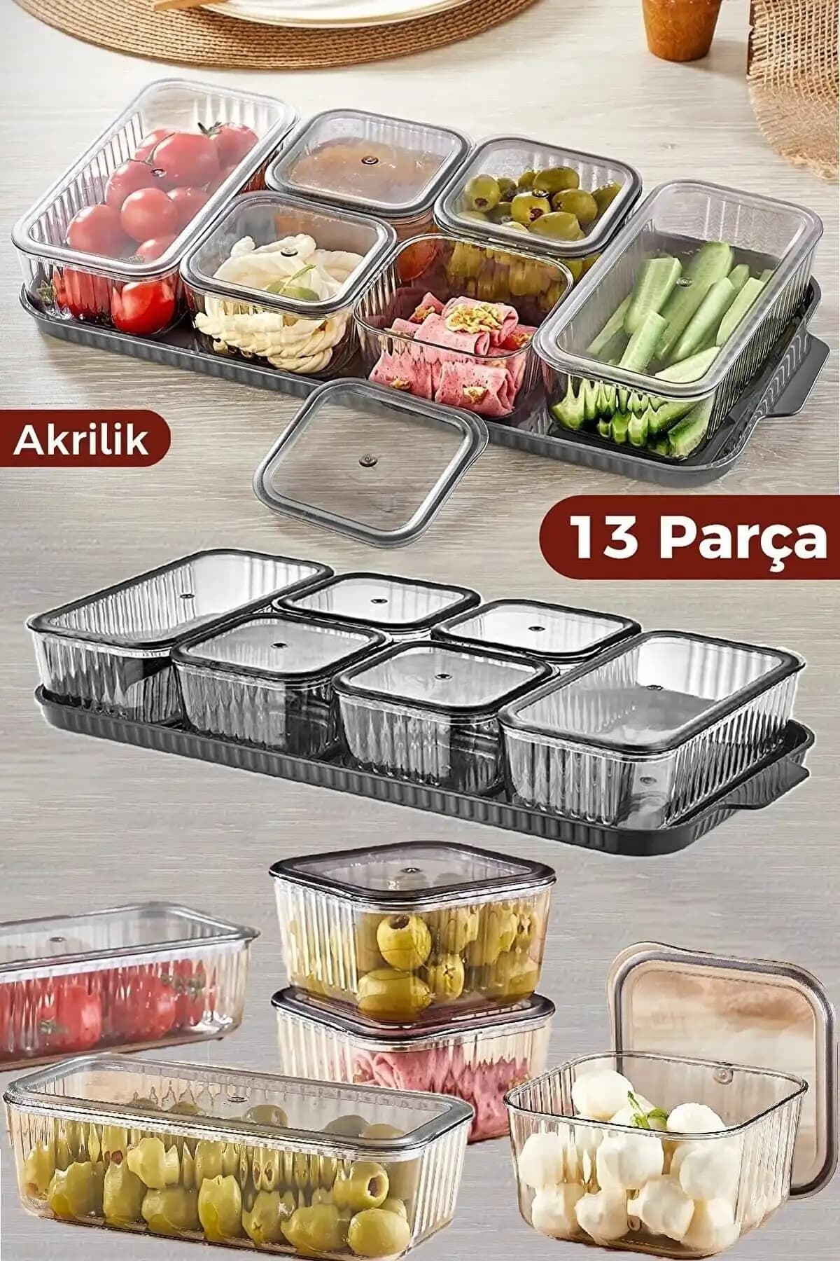 English Home Axel Akrilik ve Genel Markalar 6 Bölmeli Kahvaltı Setleri Karşılaştırması 2