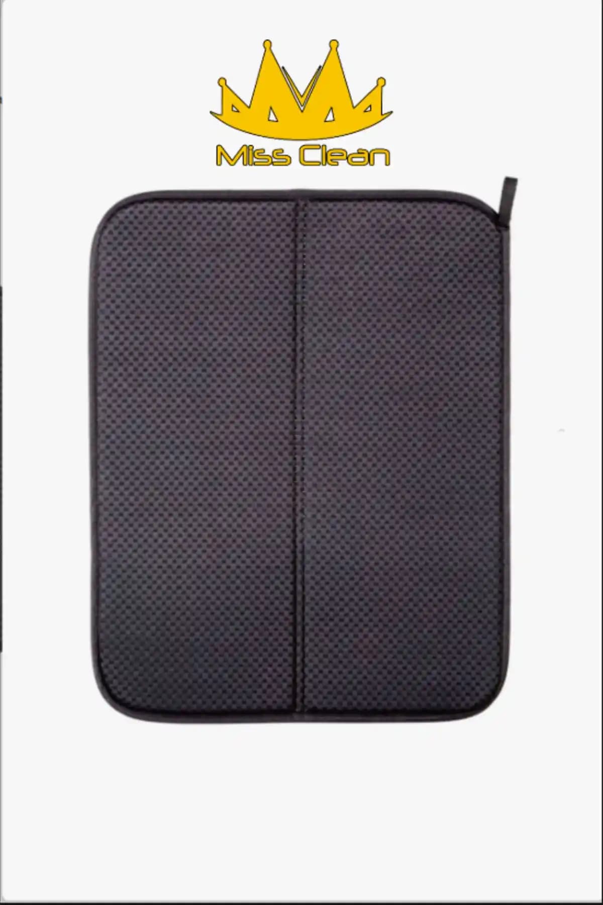 MissClean Gri Renk Mikrofiber Bulaşık Kurulama Matı Çevre Dostu ve Pratik Mutfak Aksesuarı