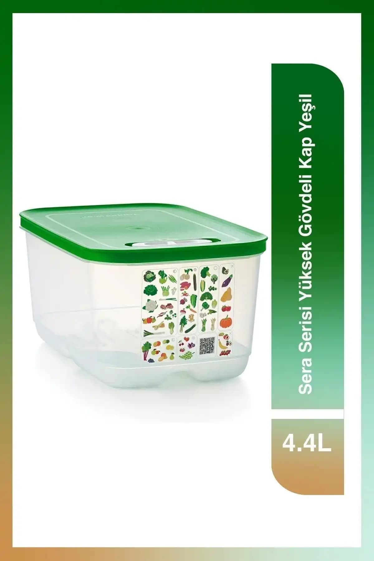 Tupperware Sera Serisi Yüksek Gövdeli Meyve ve Sebze Saklama Kabı Atmosfer Kontrolüyle Uzun Tazelik