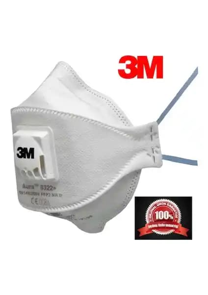 3M 9322 Aura FFP2 ventilli maske: yüksek koruma ve konfor sağlayan sağlık maskesi