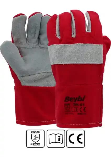 Beybi Dk-01 Deri Takviyeli Koton Montaj Eldiveni İş Güvenliği ve Dayanıklılık Özellikleri