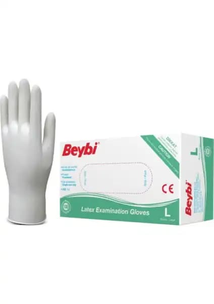 Beybi Latex Pudralı Muayene Eldivenleri Sağlık Sektörü İçin Güvenilir ve Dayanıklı