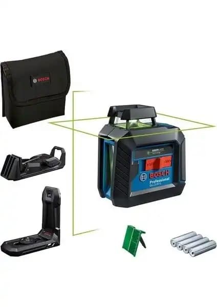 Bosch GLL 2-20 G + LB10+DK10 Profesyonel Çizgi Lazeri İnşaat ve Dekorasyon Uygulamaları