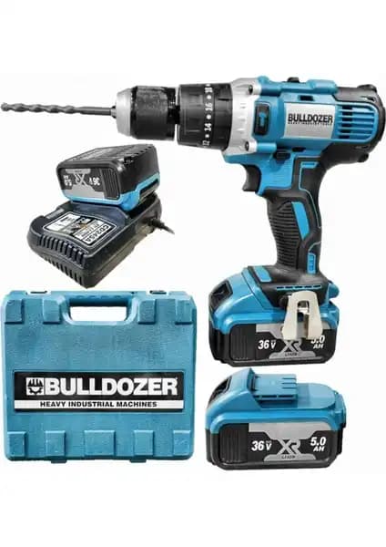 Bulldozer 36V 5AH Metal Mandrenli Çift Akülü Vidalama Yüksek Güç ve Dayanıklılık