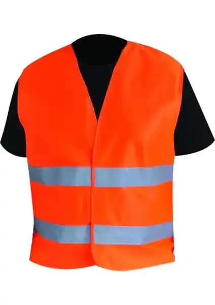 Butik İş Reflektif İkaz Yeleği Turuncu Güvenlik ve Görünürlük Sağlayan Koruyucu Giyim