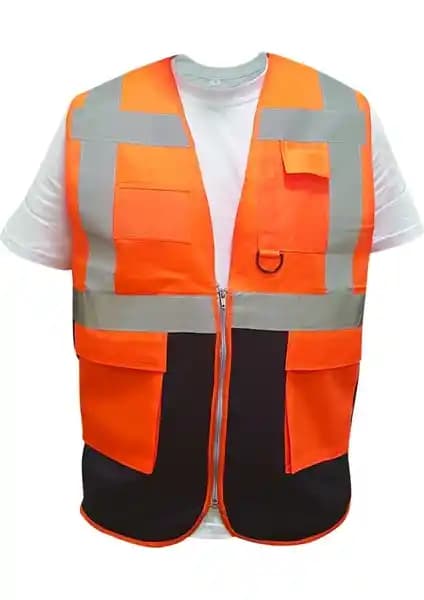 Butik SSM İş Reflektif Mühendis İkaz Yeleği Güvenlik ve Görünürlüğü Artıran Tasarım