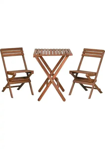 Bysay Ahşap Katlanır 3'lü Bistro Set: Estetik ve Fonksiyonelliğin Birleşimi