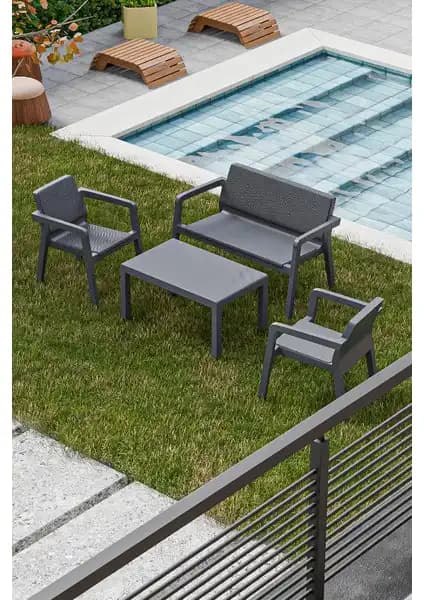 Çavdar Group Prestij 2+1+1 Balkon ve Bahçe Takımı Modern ve Dayanıklı Tasarım