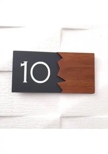 Dekokonsept Wooden Serisi Pleksi Kapı Numarası Modern ve Şık Tasarım Özellikleriyle