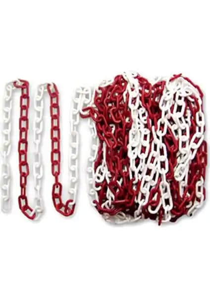 Evelux Plastik Zincir Kırmızı-Beyaz 25 Metre Güvenilir ve Görsel Çekici Sınırlandırma Çözümü