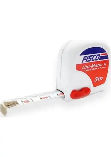 Fisco Şerit 3 Metre: Dayanıklı ve Ergonomik Ölçüm Aracı İnşaat ve Dekorasyon İçin