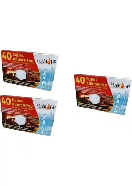 FlamUp Teknolojik Beyaz Çıra Mangal Şömine Tutuşturucu Güvenilir ve Uzun Süre Yanan Yakıt Seçeneği