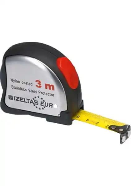 İzeltaş Krom Şerit Metre 3 Metre: Dayanıklı ve Güvenilir Ölçüm Aracı