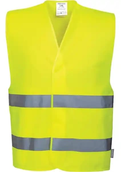 Junior İşçi İkaz Fosforlu Reflektörlü Sarı Yelek Standart Güvenlik ve İşlevsellik İçin Uygun