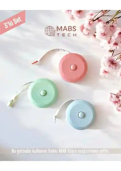 Mabs Tech 1.5 Metre Otomatik Saran Mini Mezura Pratik ve Şık Tasarım
