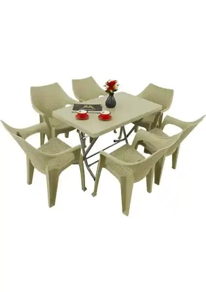 Mandella Zeugma 70x120 Katlanır Ayaklı ve 6 Kişilik Polo Mobilya Seti Özellikleri ve Kullanım Alanları