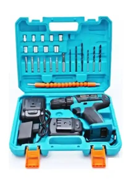 Maxstar 18V Li-On Çift Akülü Şarjlı Matkap Vidalama ve 23 Parça Seti Özellikleri