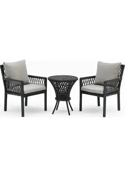Modern Alya Raddan 1+1 Bistro Set ile Teras ve Bahçenizde Şıklık ve Konfor