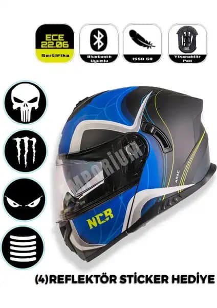 NCR Emporium Vega Çene Açılır Motosiklet Kaskı Güvenlik ve Konfor Sunar