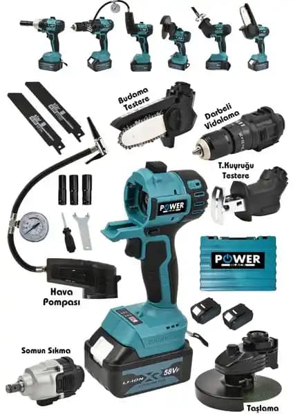 Power Black Kablosuz 6'lı Pro Set: Çok Fonksiyonlu Güç Aleti ve Taşınabilirlik Özellikleri