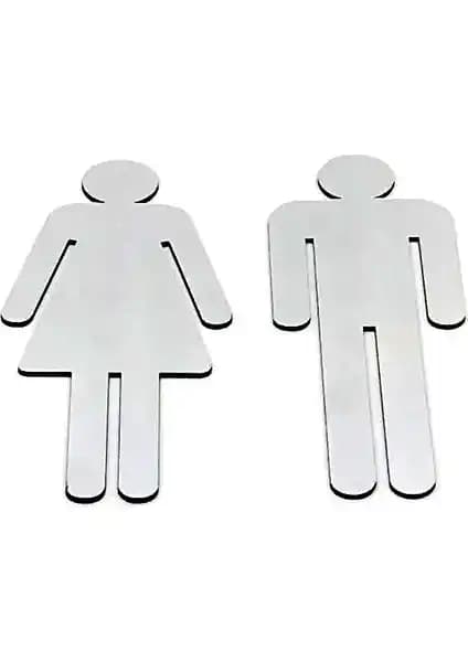 SE-Dizayn WC Tuvalet İşareti Takımı Bayan ve Bay için Estetik ve Dayanıklı Tasarım