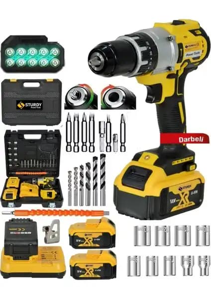 Sturdy 58 Vf 8 Ah Li-ion Şarjlı Darbeli Çift Akülü Matkap Özellikleri ve Performansı