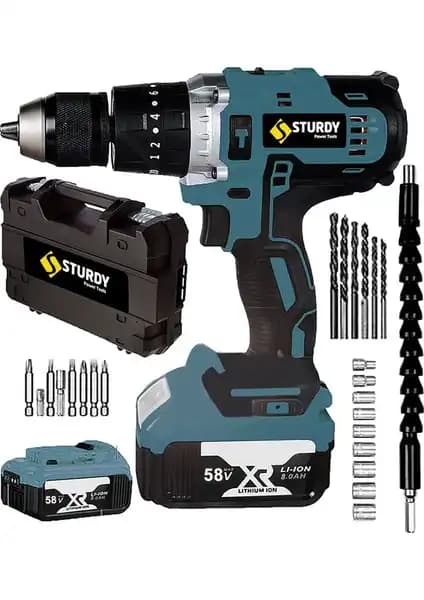 Sturdy Power Tools 58 V Darbeli Vidalama Matkap ile Güç ve Dayanıklılık