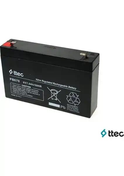 Ttec T.Tec Plus 6V 7Ah Bakımsız Kuru Akü: Güvenilir ve Dayanıklı Enerji Kaynağı