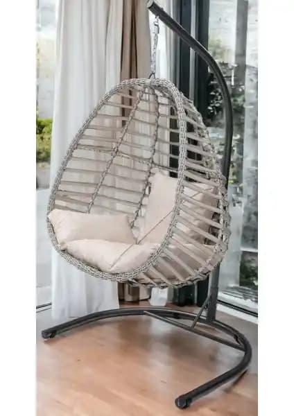 Tu Tienda Rattan Tek Kişilik Bahçe ve Balkon Salıncağı Modern ve Dayanıklı Tasarım