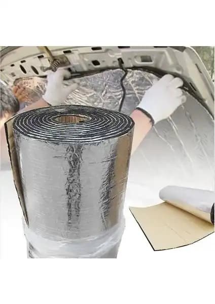 Türkeli Kaput Altı Alüminyum Folyolu Kauçuk Ses ve Isı Yalıtım Levhası 6-9 mm 100x150 cm