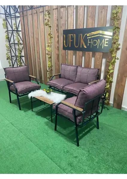 Ufuk Home Linda Sehpalı Bahçe Takımı: Estetik ve Dayanıklı Dış Mekan Mobilyası