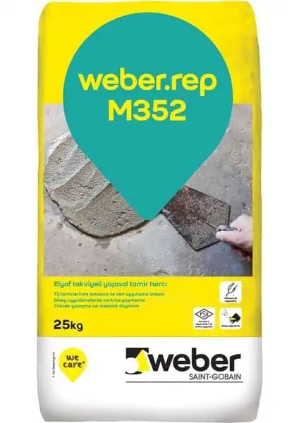 Weber Rep M352 Elyaflı Yapısal Tamir Harcı: Güçlü ve Dayanıklı Yapı Onarım Çözümü