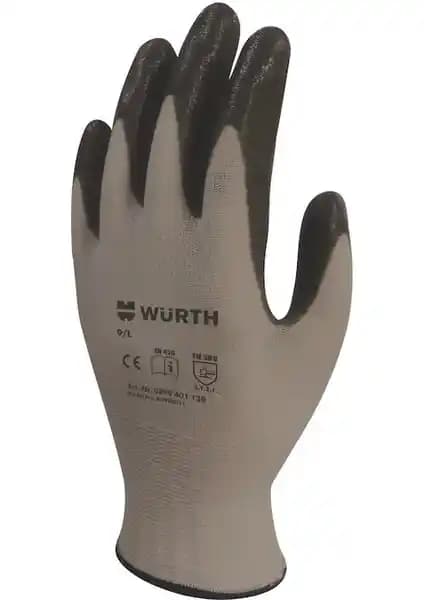 Würth Mekanikçi Siyah İş Güvenliği Eldiveni No:10 Endüstriyel Güvenlik ve Dayanıklılık