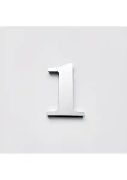 Yapışkanlı Metalik Gri Kapı Numarası 5 cm - Modern ve Dayanıklı Tasarım