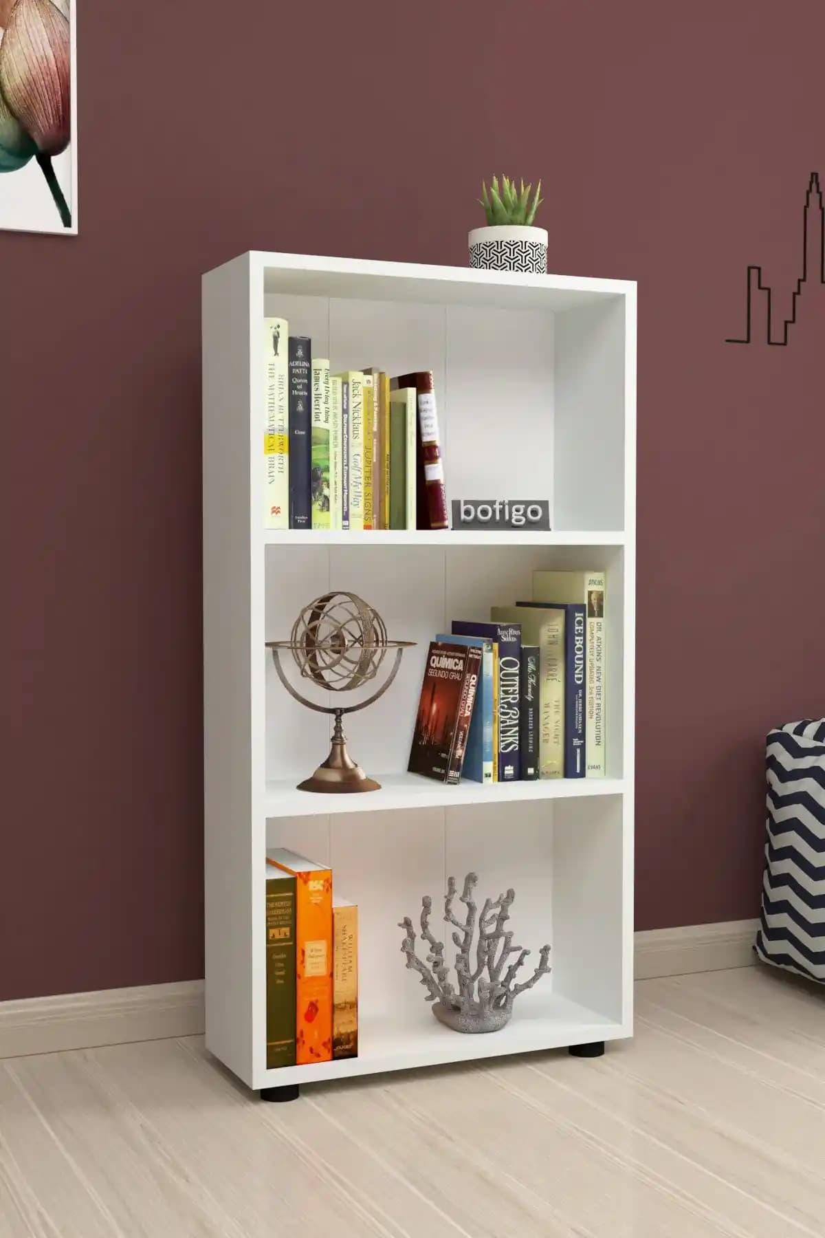 3 Raflı Kitaplıklar: Dekorasyonda Şıklık ve Fonksiyonelliğin Birleşimi