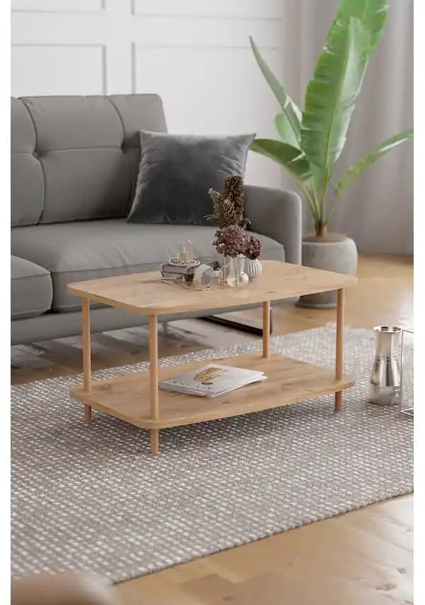 2025'te Ahşap Ayaklı Cam Orta Sehpa ile Evinize Zarafet Katın