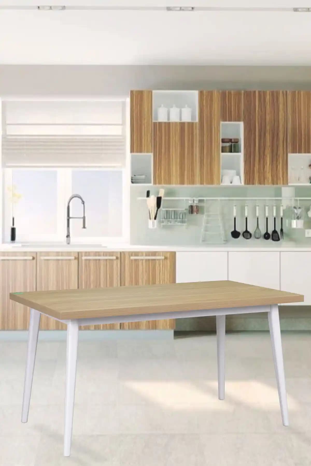 2025'te Ahşap Beyaz Mutfak Masası ile Evinizin Kalbini Yenileyin