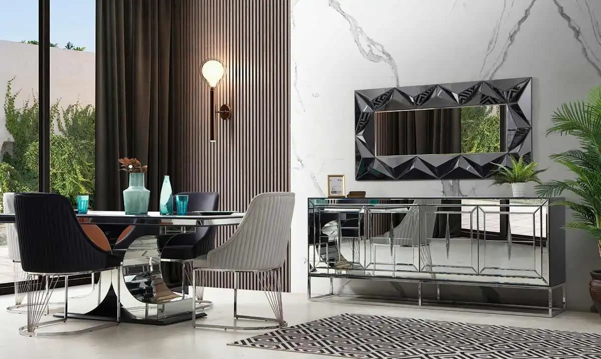 Aynalı Yemek Masası Modelleriyle Modern ve Şık Dekorasyon Çözümleri