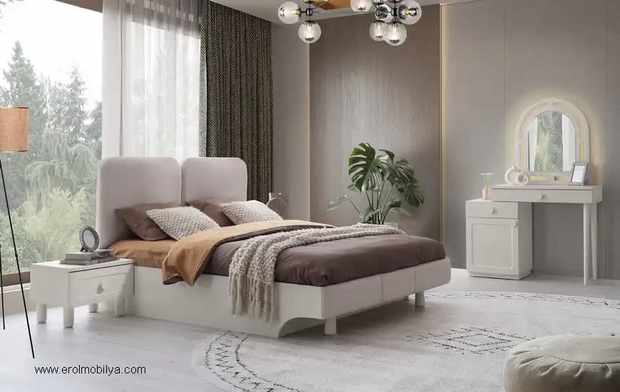 Beyza Yatak Odası Dekorasyonunda Zarafet ve Konforun Modern Buluşması